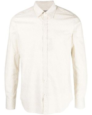 Canali Plain Button-Down Shirt - White
