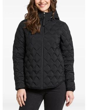 Didriksons Evelyn Quilted Hooded Jacket - Black