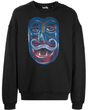 Haculla Graphic-Print Cotton Sweatshirt - Blue