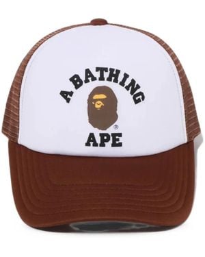 A Bathing Ape Casquette Ape Head À Empiècement En Résille - Marron