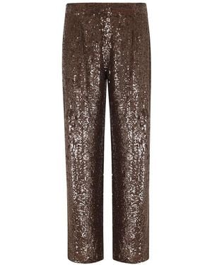 P.A.R.O.S.H. Sequined Pants - Brown
