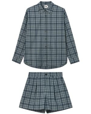 B+ AB Karierte Shorts (2Er-Set) - Blau