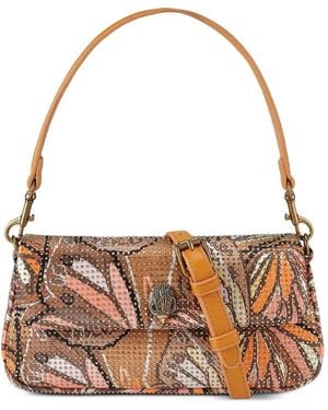 Kurt Geiger Pickle Butterfly-Print Shoulder Bag - Natural