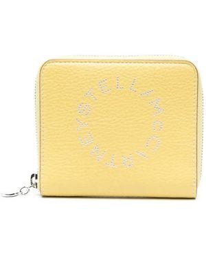 Stella McCartney Portafoglio Con Logo Traforato - Giallo