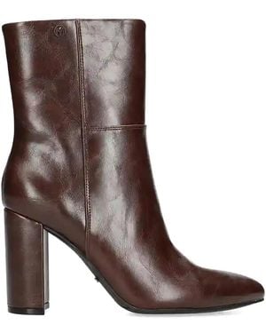 Mexx Pointed Block-Heel Boots - Brown