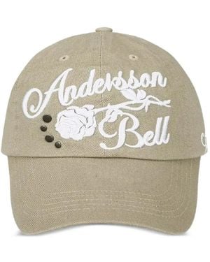 ANDERSSON BELL Embroidered Floral-Detail Cap - White