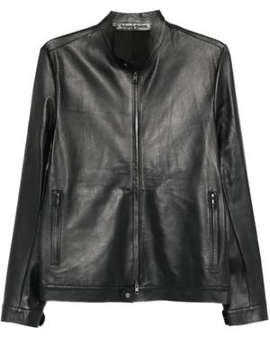 Salvatore Santoro Zip-Up Leather Jacket - Black