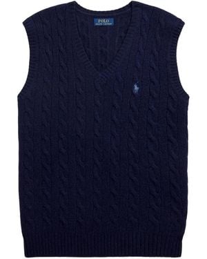 Polo Ralph Lauren ケーブルニット ベスト - ブルー