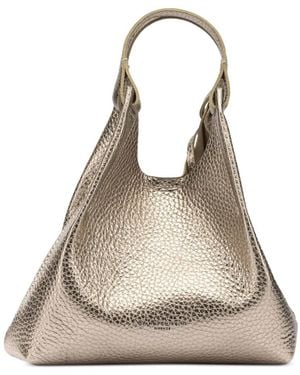 Gianni Chiarini Metallic-Effect Leather Tote Bag - Natural