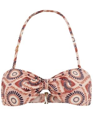 lemlem Ava Bandeau Bikini Top - Pink