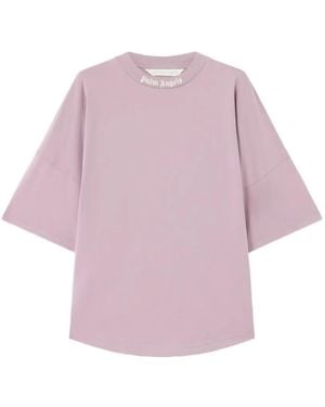 Palm Angels Oversized Cotton T-Shirt - Pink