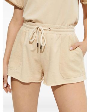 Ixiah Signature 2021 Drawstring Cotton Shorts - Natural