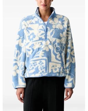 Rip Curl Floral-Print Sweater - Blue