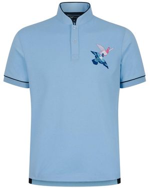 Shanghai Tang X Jacky Tsai Dali Icons Polo Shirt - Blue