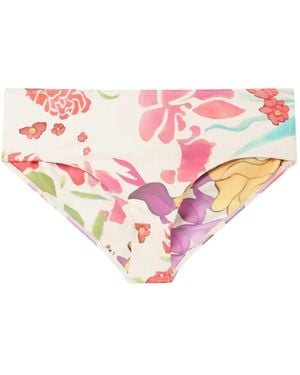 Donde Esteban Floral Print Bikini Bottom - Pink