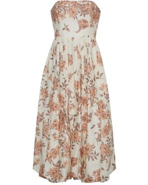 Cara Cara Anisha Strapless Midi Dress - Natural