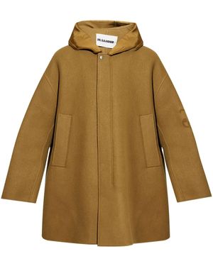 Jil Sander ロゴジャカード コート - ナチュラル