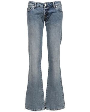 Natasha Zinko Treated Flared Jeans - Blue