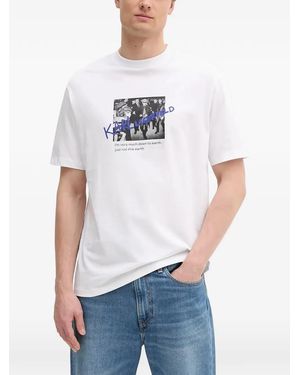KARL LAGERFELD Graphic-Print T-Shirt - White