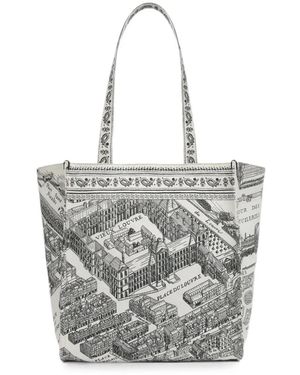 Inoui Edition Louvre Shopper Met Grafische Print - Grijs