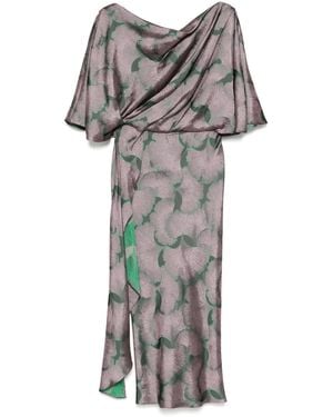 Amsale Abito Con Effetto Jacquard - Grigio