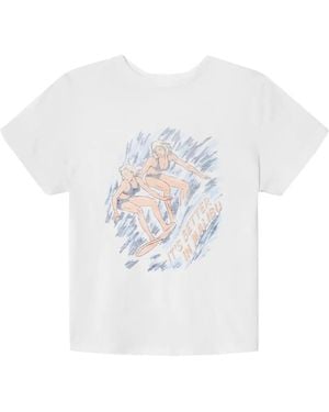 RE/DONE Surfer Girls Graphic T-Shirt - White