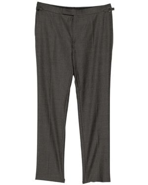 Tom Ford Check-Pattern Tailored Pants - Gray
