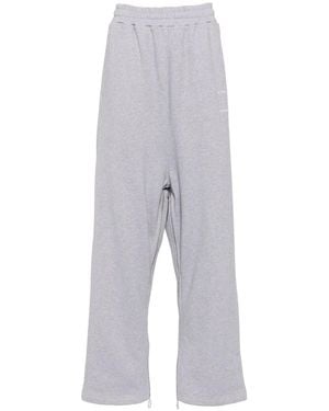 Setchu Logo-Embroidered Trousers - Grey