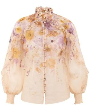 Zimmermann Blusa Memento con estampado floral - Rosa