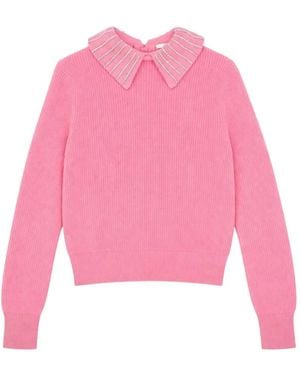 Essentiel Antwerp Verfraaide Trui Met Kraag - Roze