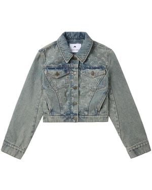 Marine Serre Giacca Crop Moon Laser - Blu