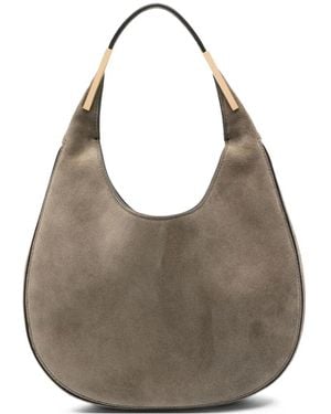 SAVETTE Petit Sac Porté Épaule Florence En Daim - Gris