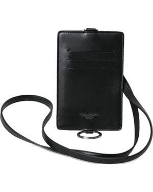 Dolce & Gabbana Lanyard Zip-Around Wallet - Black