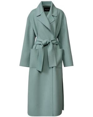 Fabiana Filippi Belted Notch-Lapel Coat - Green
