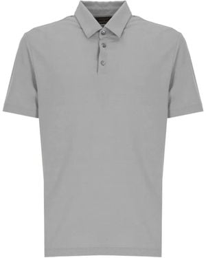 Zanone Short-Sleeve Polo Shirt - Grey