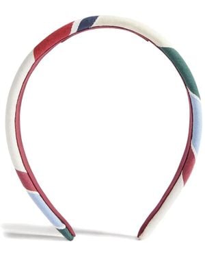 La DoubleJ Striped Headband - White