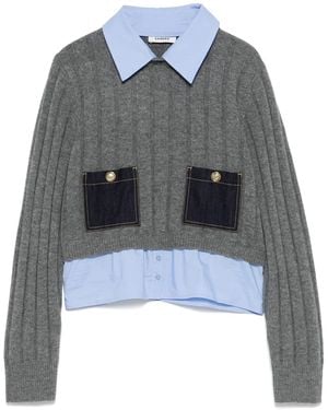 Sandro Layered-Effect Jumper - Grey