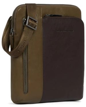 Piquadro Borsa Messenger Con Inserti - Nero