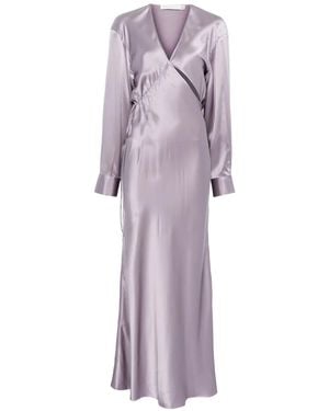 Christopher Esber Cross-Cut Silk Maxi Dress - Purple