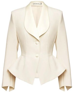 POST MERIDIEM Peplum Jacket - White