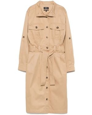 A.P.C. Mireille Midi Dress - Natural