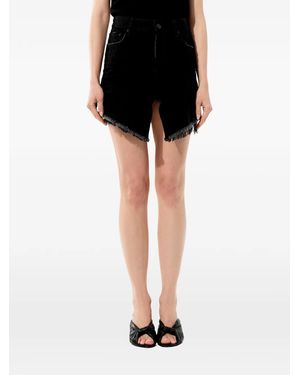 Balenciaga Cut-Up Frayed Skirt - Black