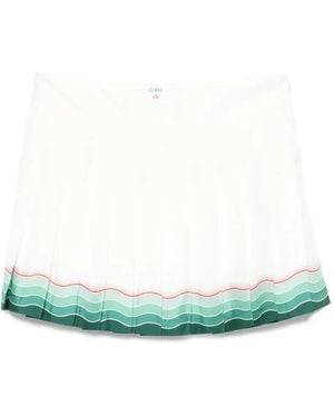 CASABLANCA Pleated Mini Skirt - Green