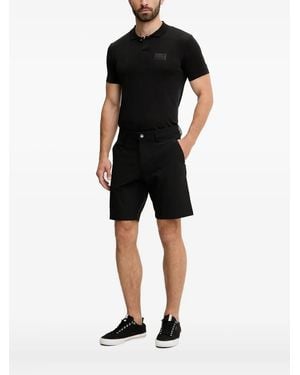 EA7 Poloshirt mit Logo-Schild - Schwarz