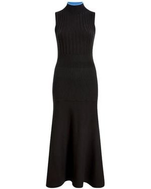 Proenza Schouler Ezme Ribbed-Knit Dress - Black