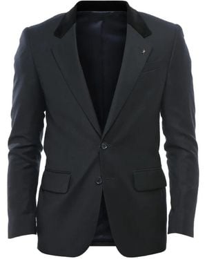 Corneliani Velvet-Collar Blazer - Black