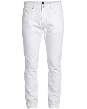 PT Torino Slim-Fit Logo-Patch Jeans - White