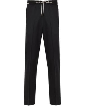 Corneliani Drawstring-Cuff Trousers - Black