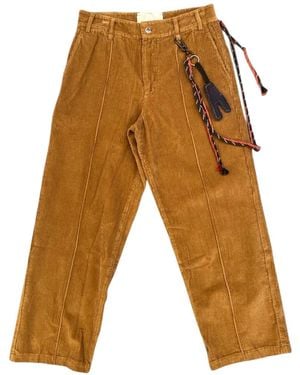 Song For The Mute Pin-Stitch Corduroy Trousers - White