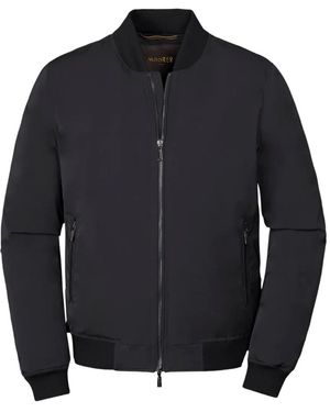 Moorer Zip-Up Bomber Jacket - Blue